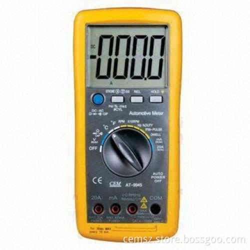 Automotive Digital Multimeter with Large 4,000-count LCD Screen and Data Hold Function